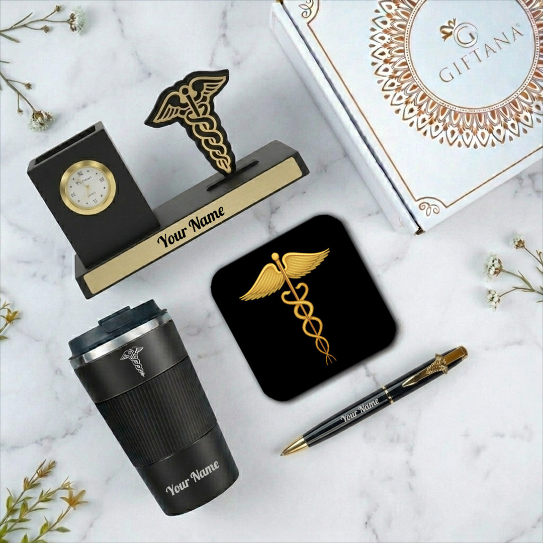 Executive Doctor Gift Set with Clock & Tumbler